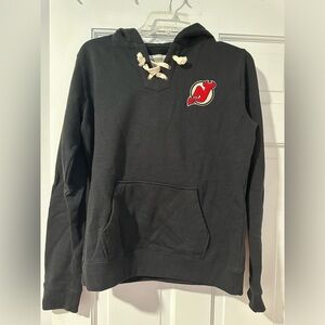 New Jersey Devils Women’s Black Lace Up Hoodie - New W/Out tags - Medium - NHL